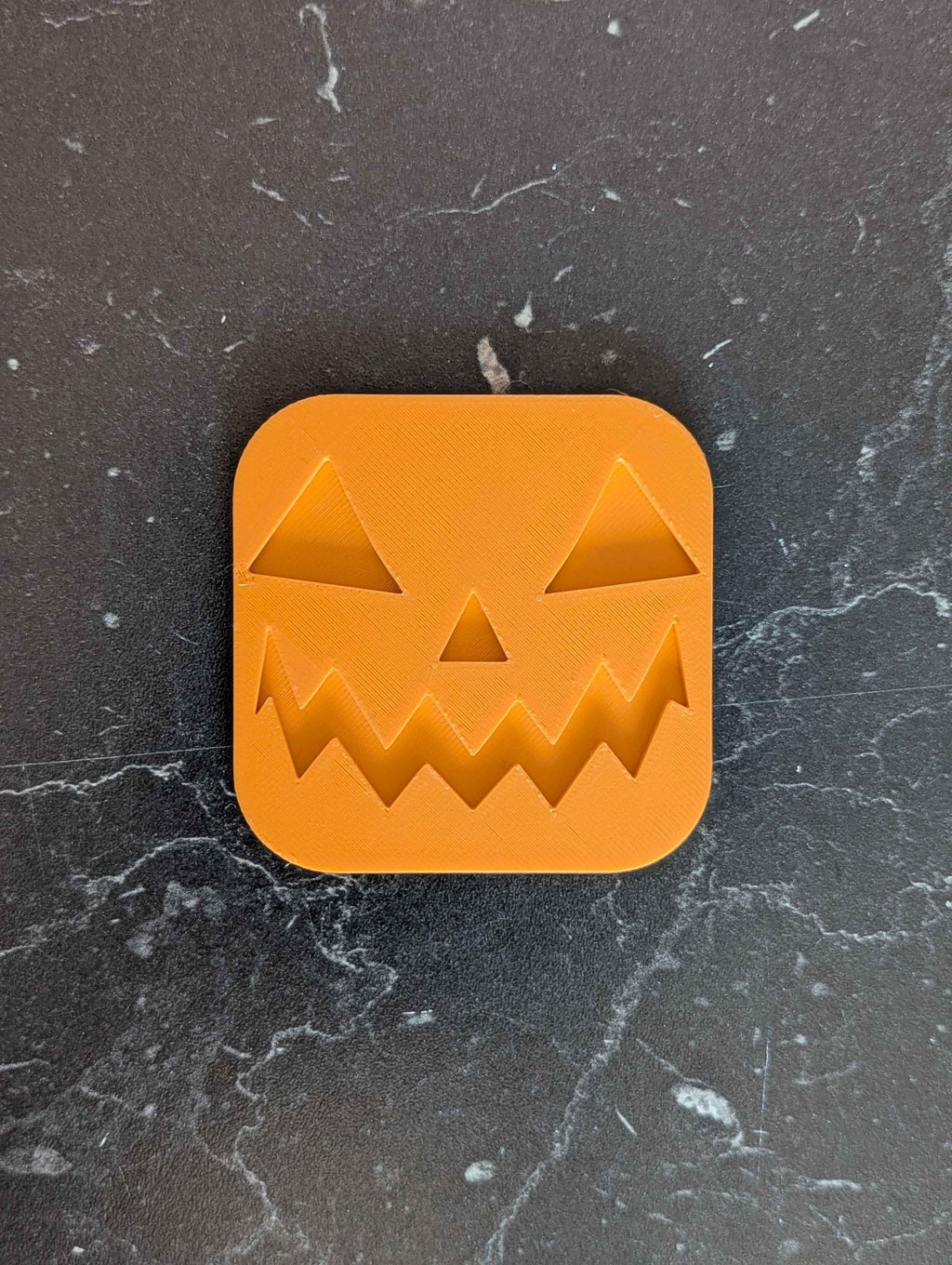 Angry Pumpkin Face Embosser & Stamp
