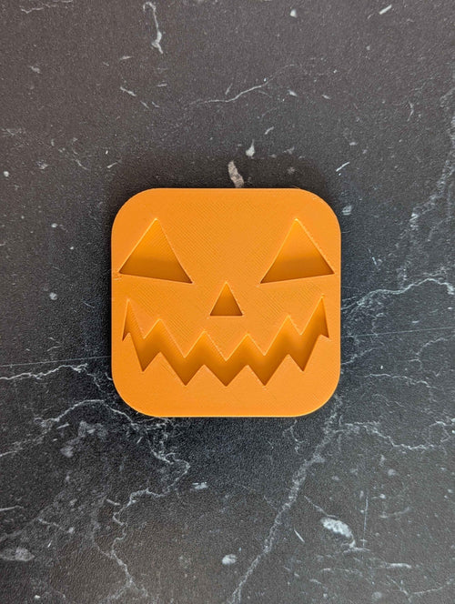 Angry Pumpkin Face Embosser & Stamp