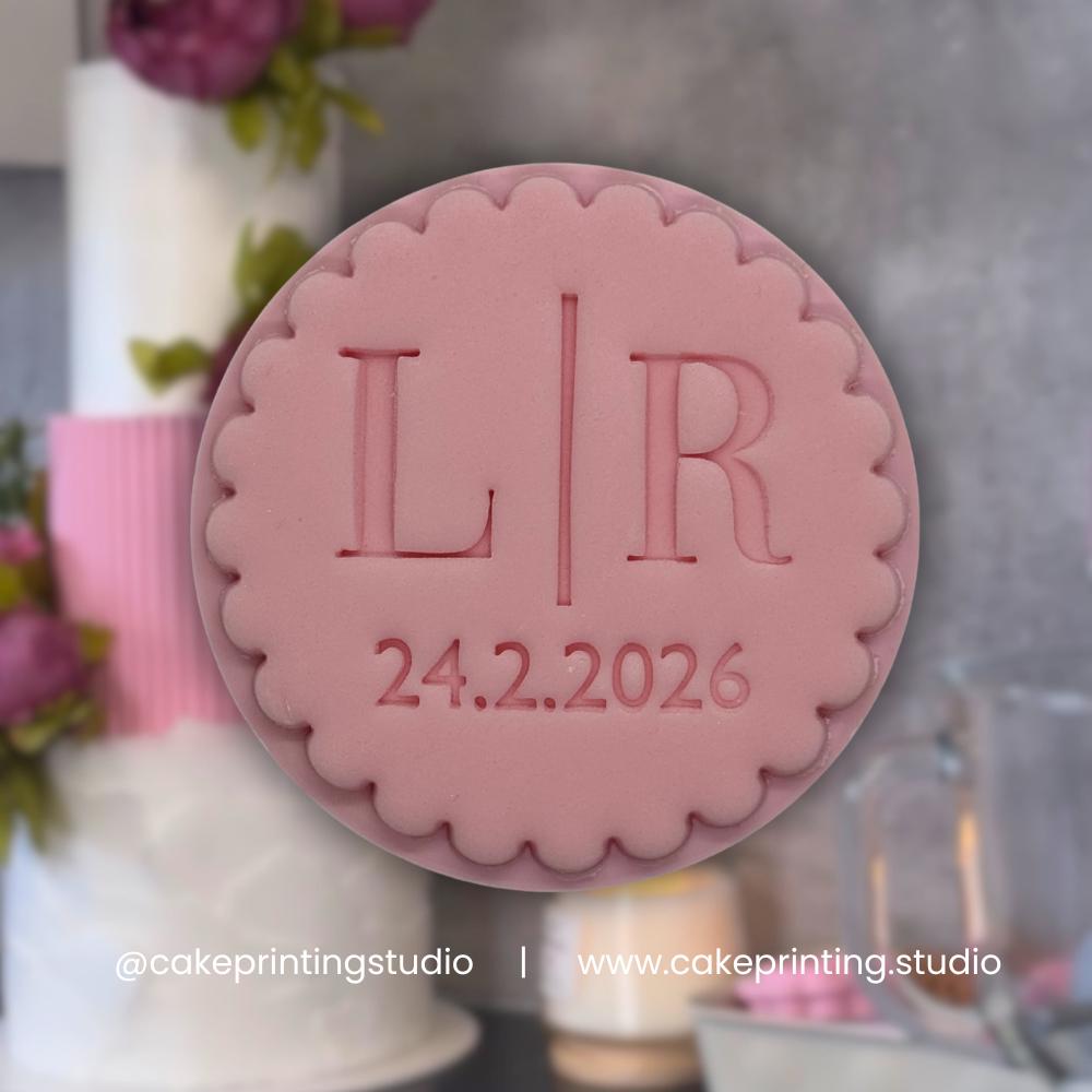 Custom 2 Letter Wedding Anniversary Stamp