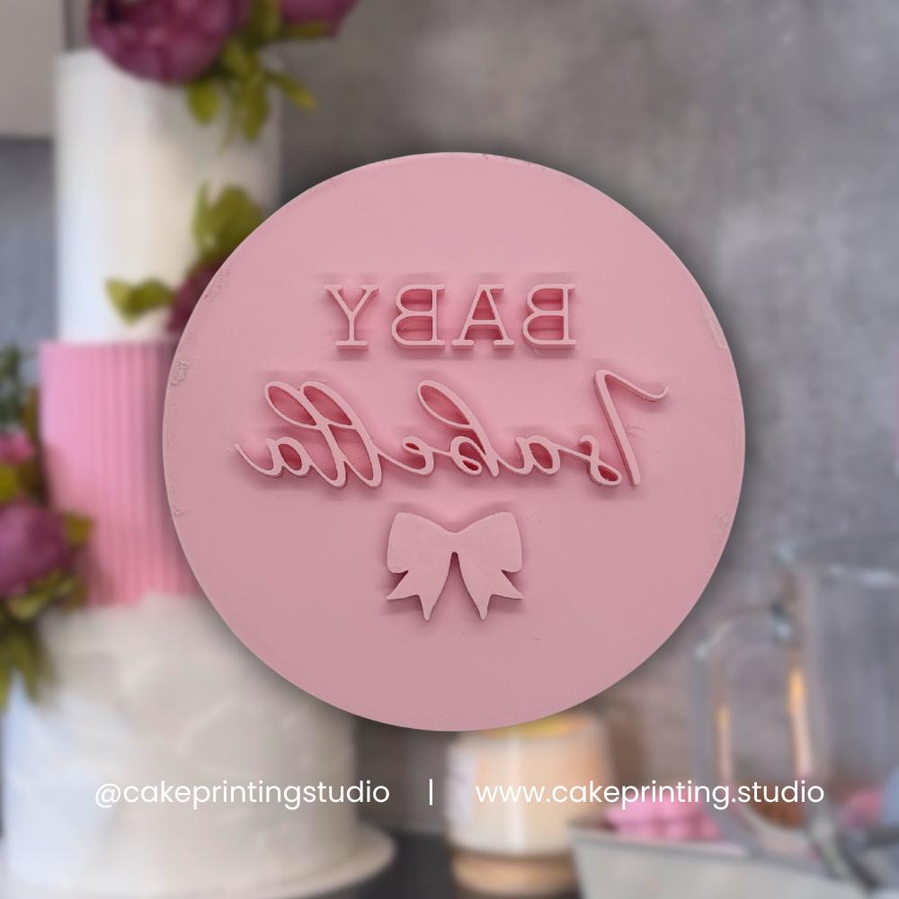 Custom Bow Baby Name Stamp