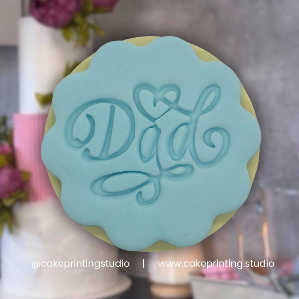 Dad Heart Icing Stamp