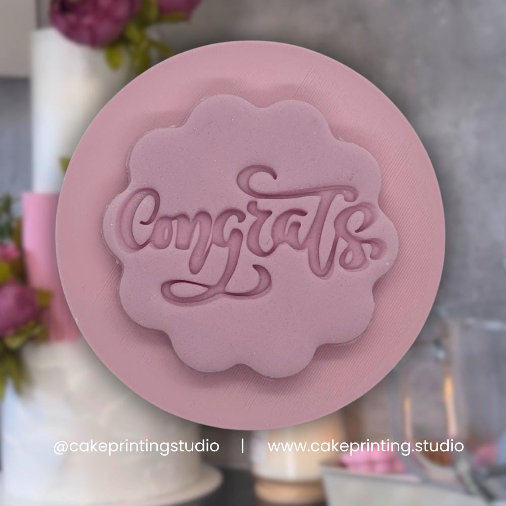 Congrats Cookie Biscuit Stamp