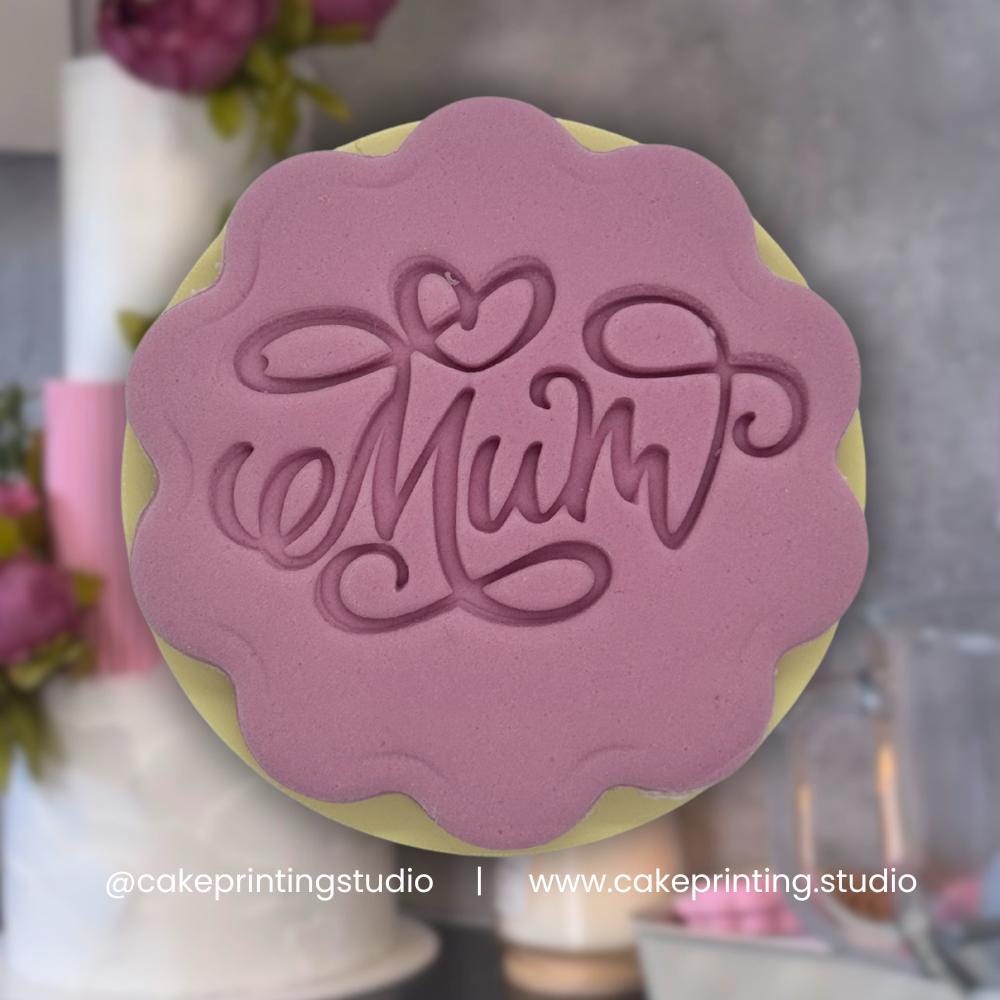 Mum Heart Icing Stamp