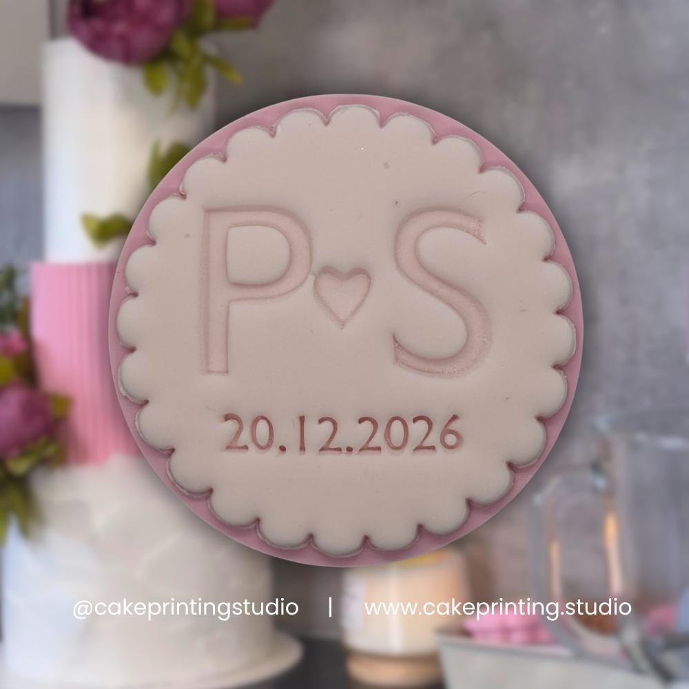 Custom Letter Heart Wedding Anniversary Stamp