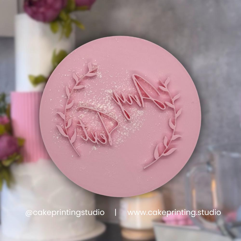 Custom Any Text With Leaf Stamp
