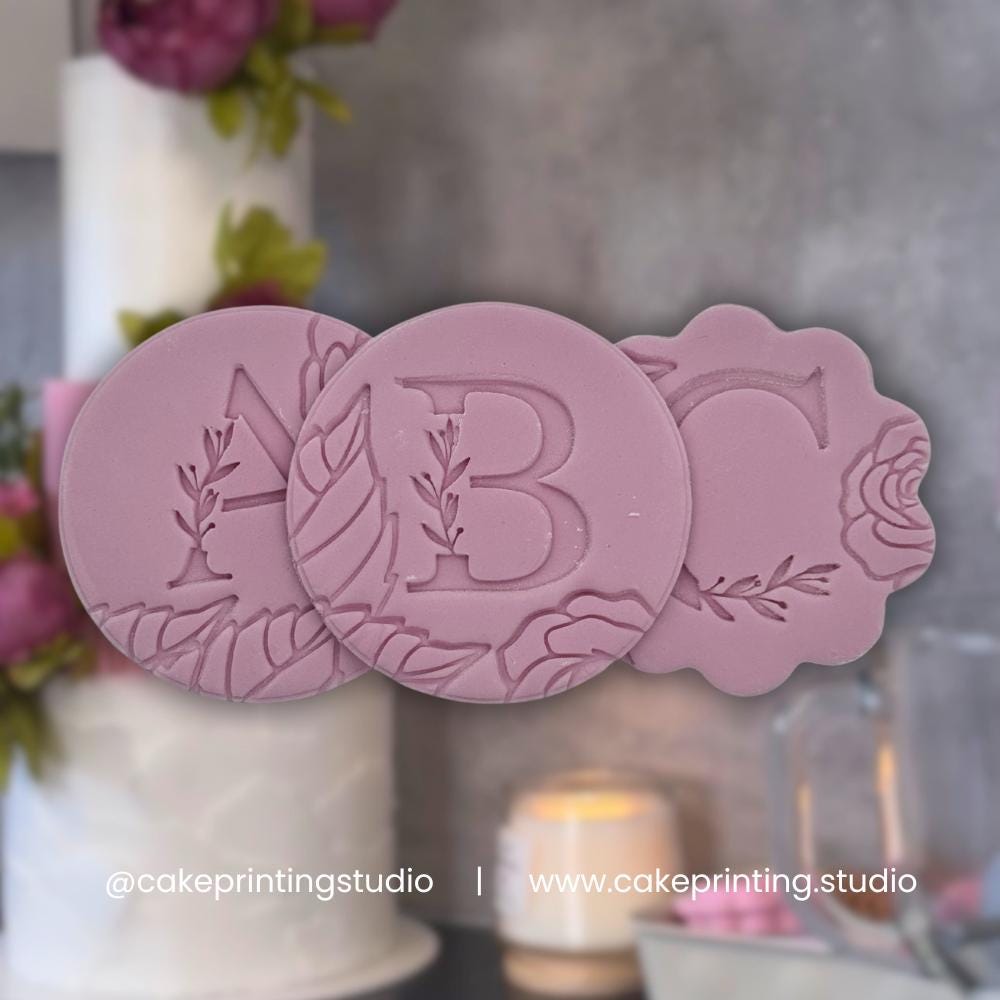 123 ABC Custom Letter Icing Stamp/Embosser