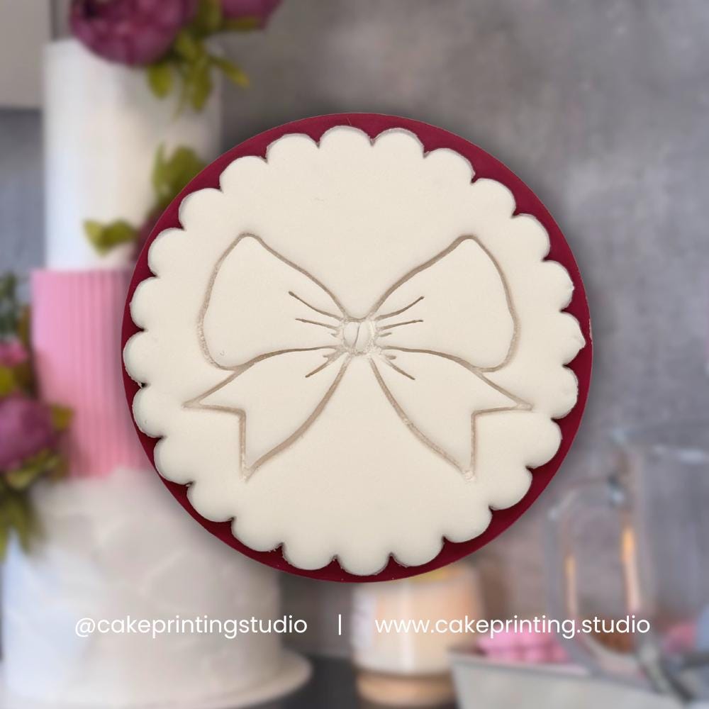 Simple Bow Icing Stamp Cookie Stamp