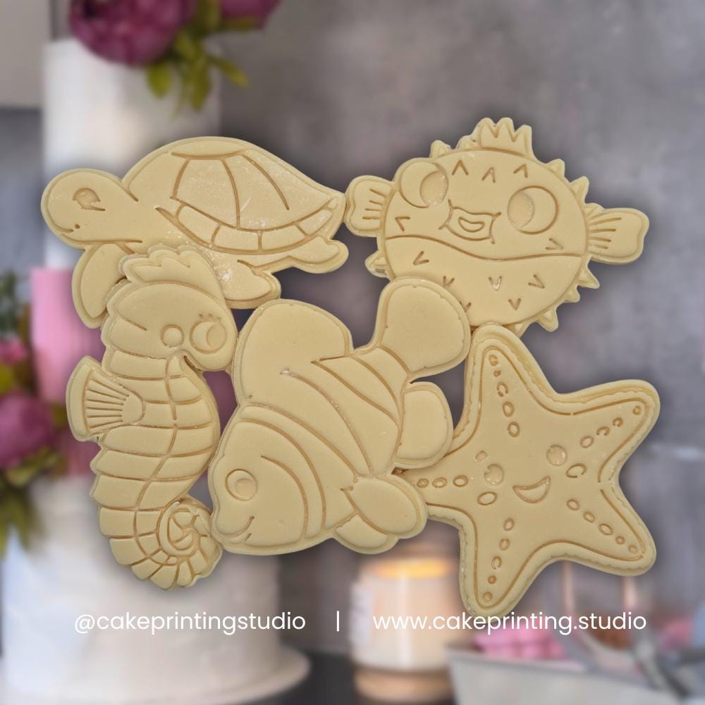Sea Animal Cookie Cutter & Embosser