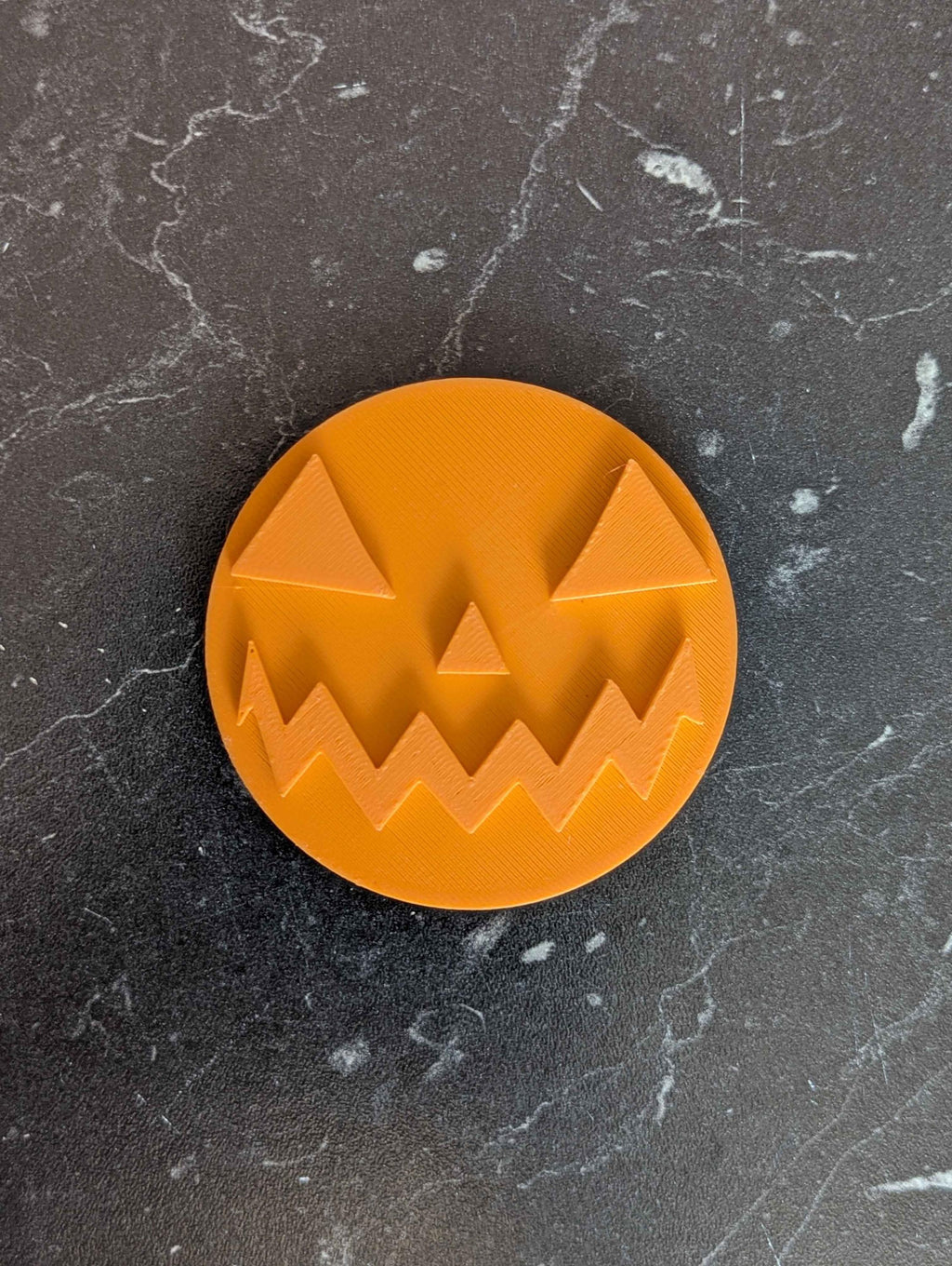 Angry Pumpkin Face Embosser & Stamp