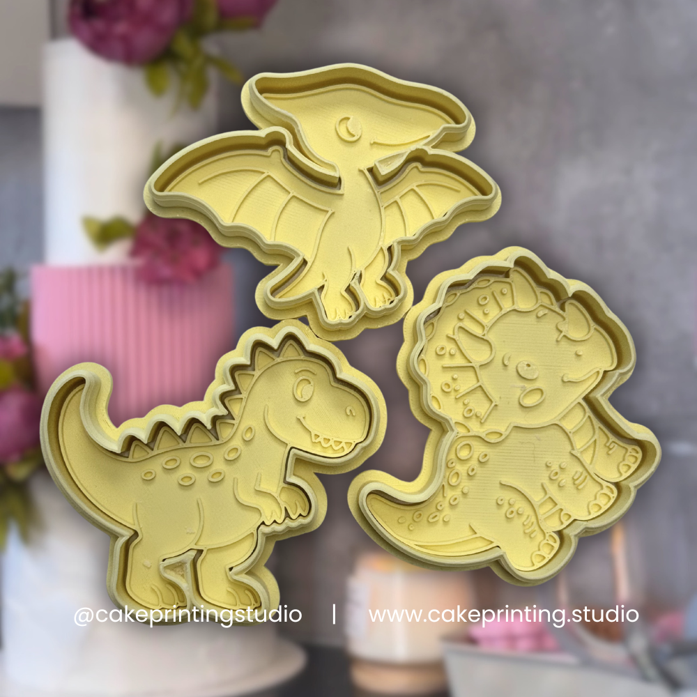 Dinosaur Cookie Cutter & Stamp Set