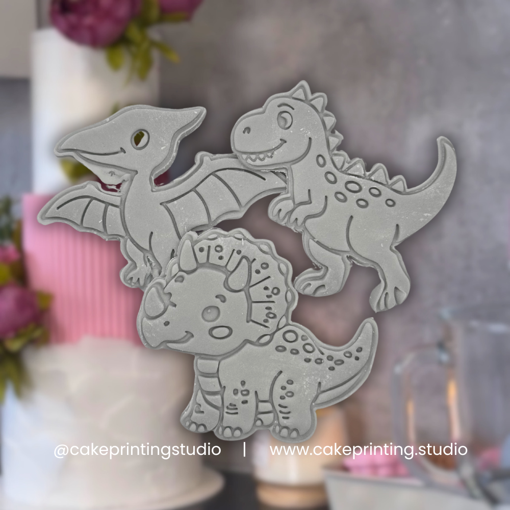 Dinosaur Cookie Cutter & Stamp Set