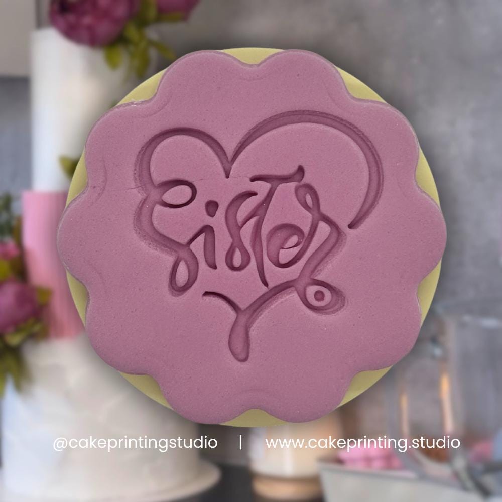 Sister Heart Icing Stamp