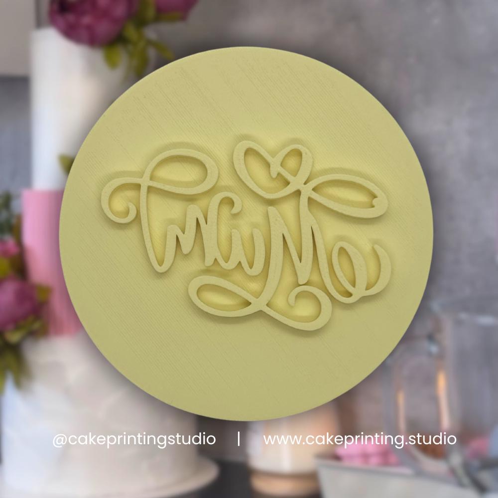 Mum Heart Icing Stamp